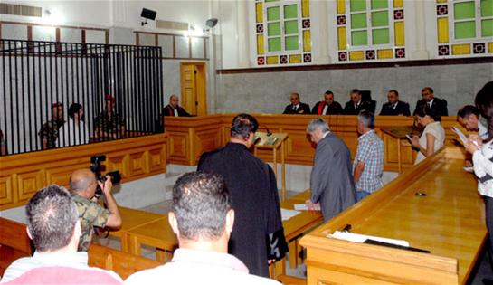 رئيس «المحكمة العسكرية الدائمة» العميد الركن نزار خليل خلال جلسة اصدار أحد الأحكام بحق العملاء