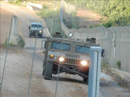 دورية إسرائيلية خلال عملية التمشيط في المطلة