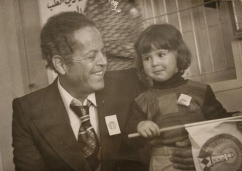 محيي الدين حشيشو مع نجله الأصغر مازن في مئوية «جمعية المقاصد»