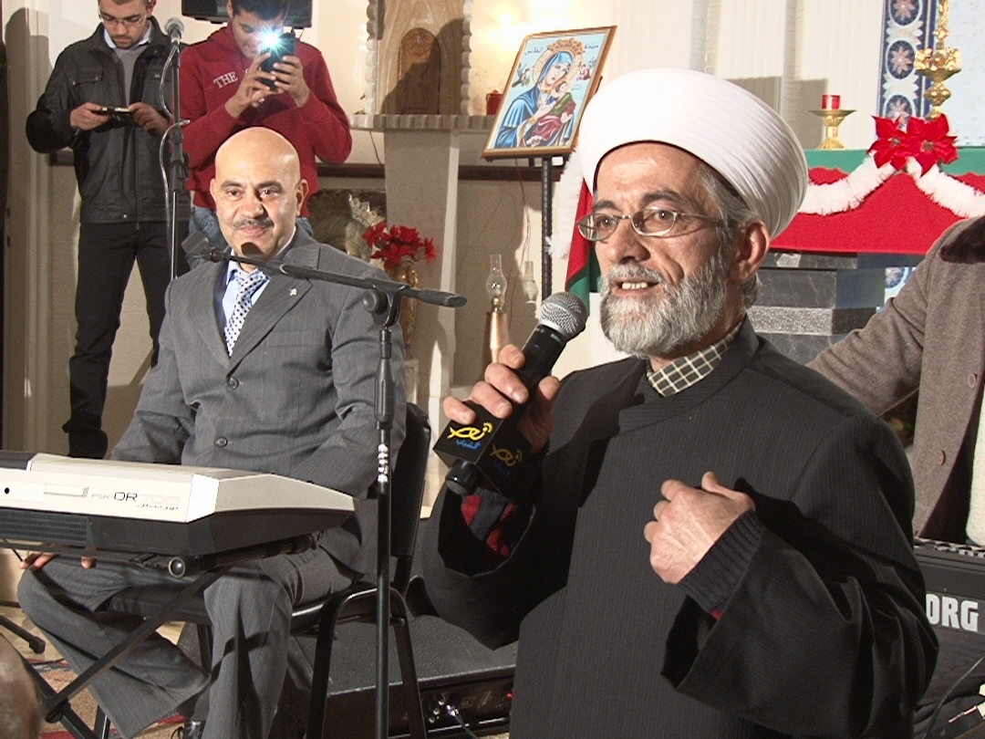 الشيخ جمال ناصر متحدثا في احتفال كنيسة السيدة-1