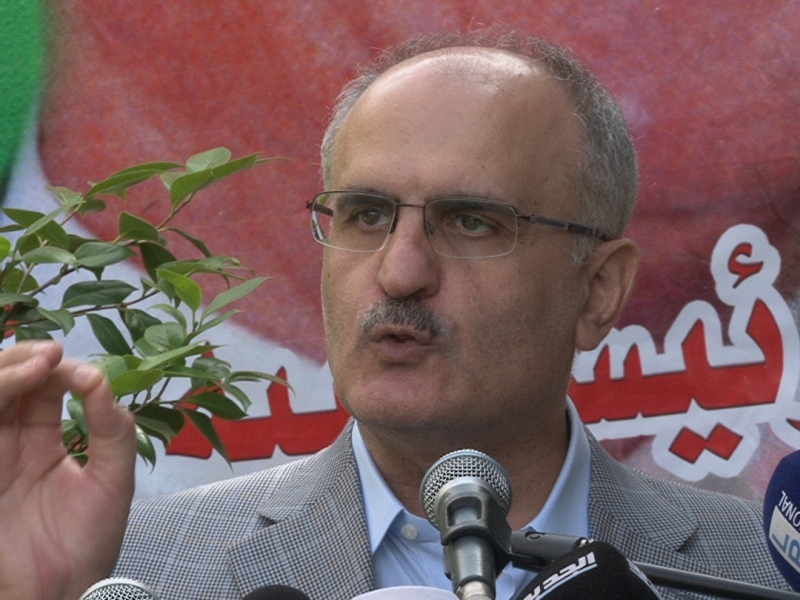 وزير المالية علي حسن خليل متحدثا في بلاط
