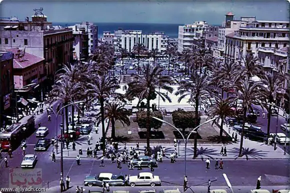ساحة الشهداء فس بيروت في سبعينات القرن الماضي