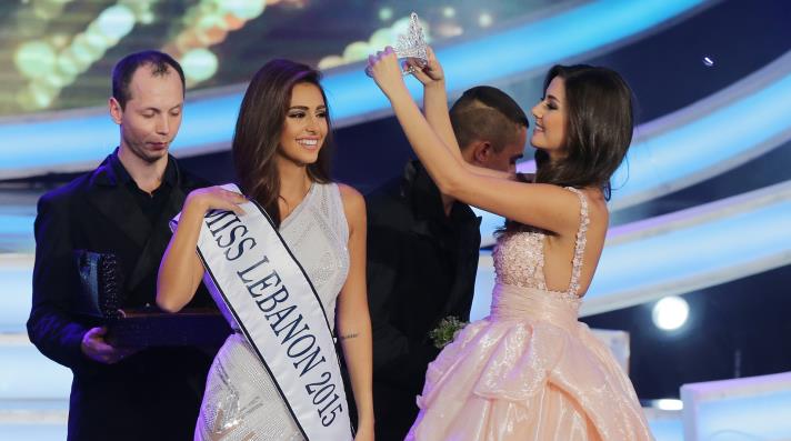 فاليري أبو شقرا، ملكة جمال لبنان 2015 (جوزف عيد/ فرانس برس)