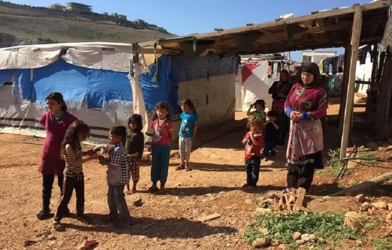 مخيم مرج الخوخ للنازحين السوريين في ابل السقي