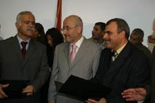الوزير العريضي يتوسط محمد أبو إسبر وجمال السعيدي