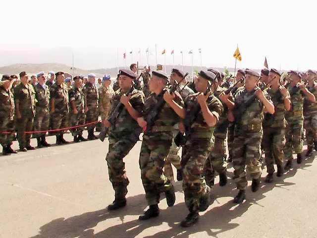 مشاركة رمزية للجيش اللبناني لأول مرة في احتفال الكتيبة الإسبانية – صورة ادوار العشي – مرجعيون
