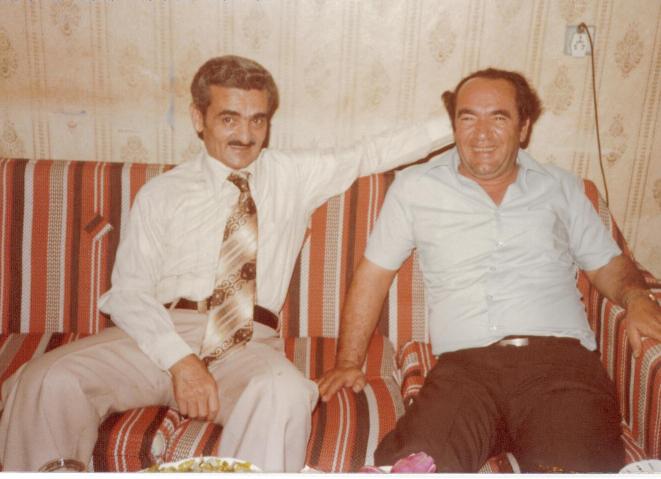 المرحومان مالك عبدالله ويوسف السيد علي في أبو ظبي كانون الثاني 1979