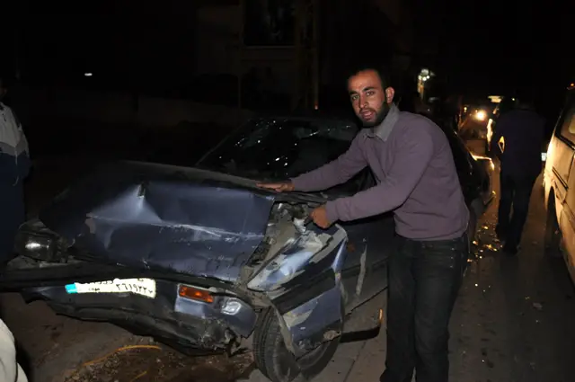 سيارة ال بي ام وتقودها المواطنة صباح محمود صولي (50 عاما) من الدوير