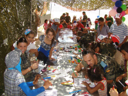  مخيم ترفيهي لأطفال بلدتي عين عرب والوزاني بتعاون الكتيبة الإسبانية والكيان