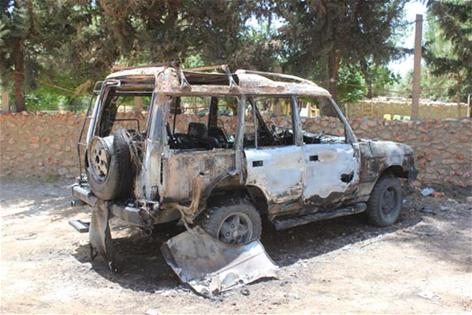  إحراق سيارة «جيب» يستعملها حرّاس  محمية المنصوري في البقاع الغربي 