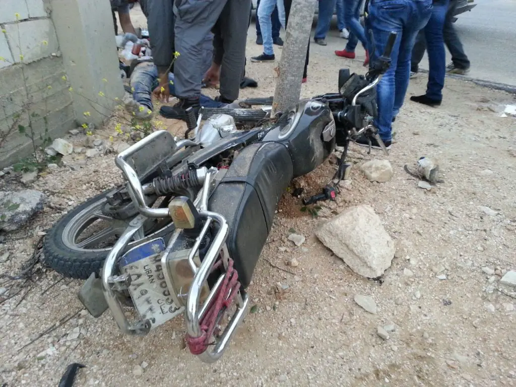 حادث الدراجة النارية أوائل نيسان 2015 في محلة جبلي في الخيام