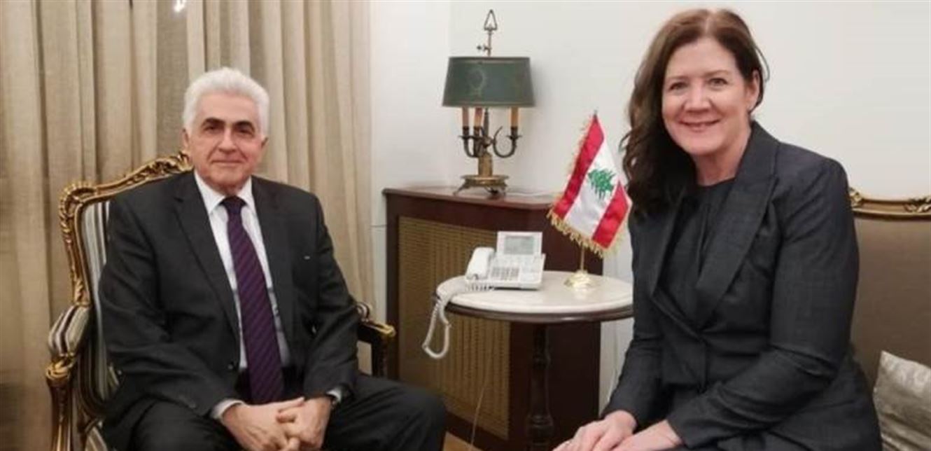 لبنان السفيرة الأميركية الجديدة دوروثي شيا ووزير الخارجية ناصيف حتي