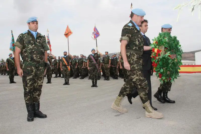 كتيبة  في اليونيفيل في لبنان تحتفل بالعيد الوطني الإسباني - أرشيف
