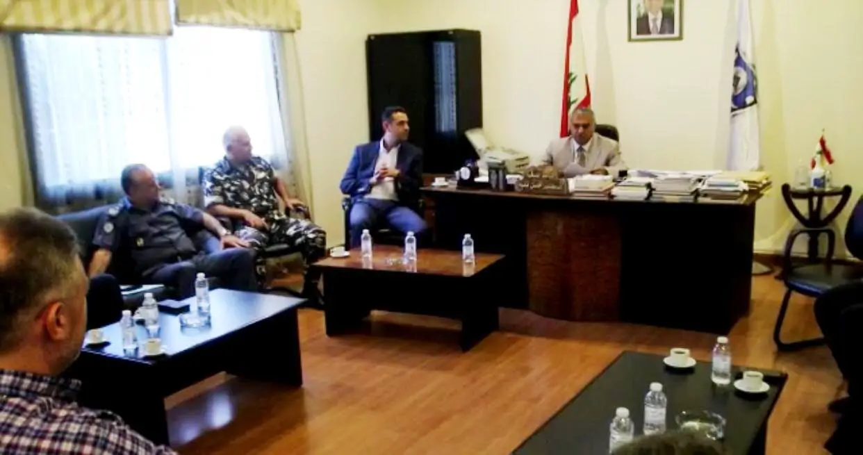 اجتماع مجلس الامني الفرعي في محافظة النبطية في مكتب المحافظ الدكتور حسن فقيه