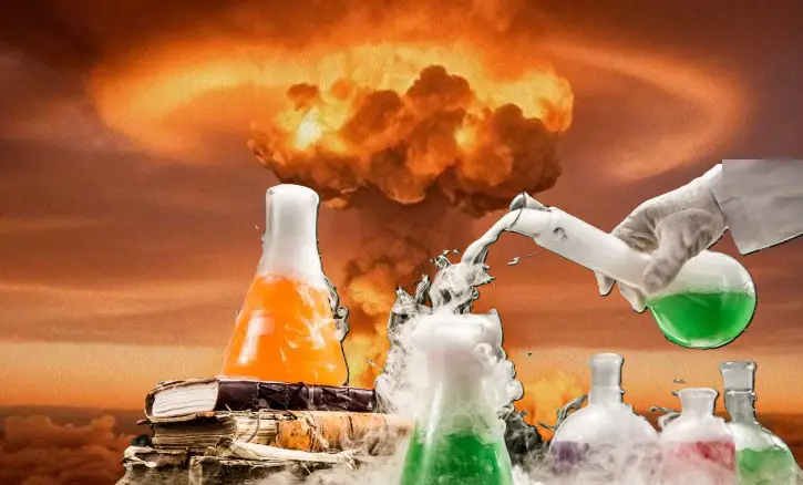 توظيف كافة ابتكارات الانسان في العلوم الانسانية والعلوم الطبيعية لدرجة صار بحوزة الدول الكبرى سلاحاً قادراً على تفجير الكرة الأرضية