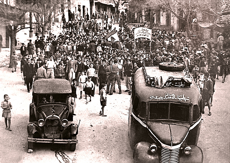صورة لساحة النبطية أربعينيات القرن الماضي (تصوير الراحل ماهر علي جواد غندور)