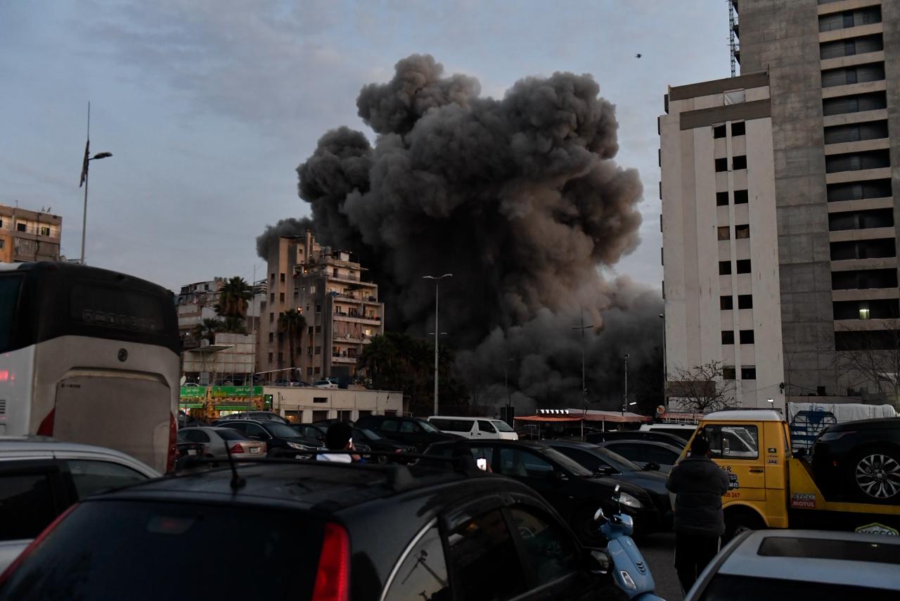 غارة إسرائيلية على منطقة الباشورة (حسام شبارو)