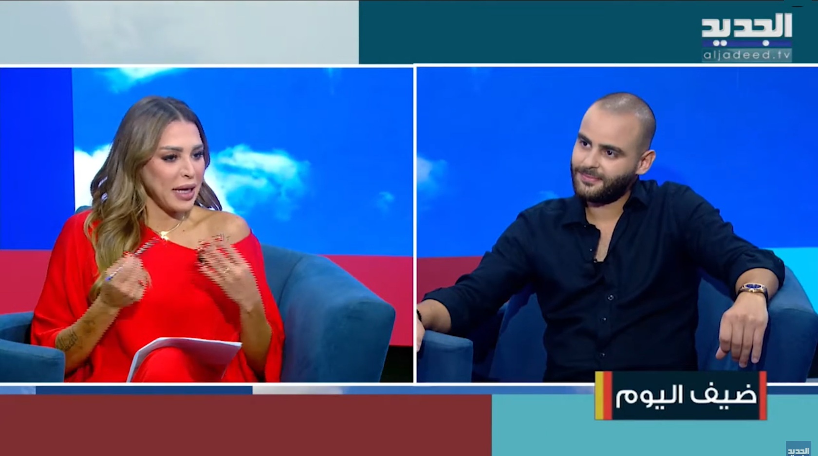 عازف الكمان بشار حسن إدريس على قناة «الجديد» مع الإعلامية لوركا سبيتي