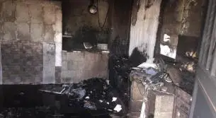 حريق يطال عائلة سورية‎ في معتقل انصار سابقا