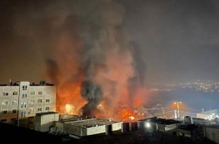 نابلس:مستوطنون اسرائيليون يحرقون منازل في قرى فلسطينية