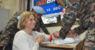 حملة صحيّة في سوق الخان للكتيبة الهندية تشمل الأطفال ذوي الاحتياجات الخاصة والنساء