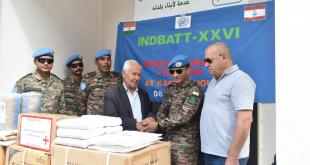 الكتيبة الهندية تواصل حملة التبرع بالأدوية لتعزيز الرعاية الصحية في جنوب لبنان