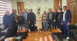 وفد من الهيئة الإدارية الجديدة في رابطة مخاتير قضاء النبطية زار  محافظ النبطية في السرايا